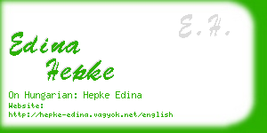 edina hepke business card